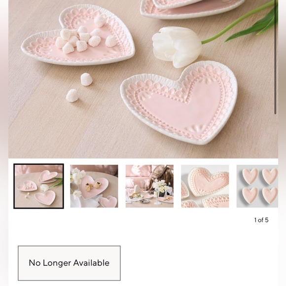 Pottery Barn Cookie Heart Dishes - Picture 3 of 8